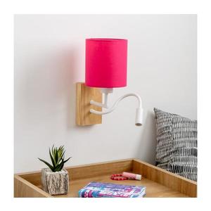 Brilagi Brilagi - LED Nástěnná lampa NUBILA WOOD 1xE27/25W/230V + LED/3W dub/růžová obraz