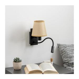 Brilagi Brilagi - LED Nástěnná lampa NUBILA 1xE27/25W/230V+LED/3W černá/světle hnědá obraz