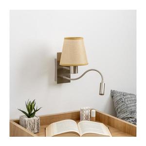 Brilagi Brilagi - LED Nástěnná lampa NUBILA 1xE27/25W/230V+LED/3W chrom/světle hnědá obraz