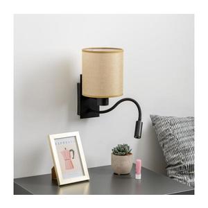 Brilagi Brilagi - LED Nástěnná lampa NUBILA 1xE27/25W/230V+LED/3W černá/světle hnědá obraz