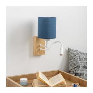 Brilagi Brilagi - LED Nástěnná lampa NUBILA WOOD 1xE27/25W/230V+ LED/3W dub/tmavě modrá obraz