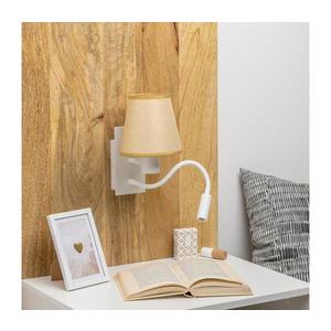 Brilagi Brilagi - LED Nástěnná lampa NUBILA 1xE27/25W/230V +LED/3W bílá/světle hnědá obraz