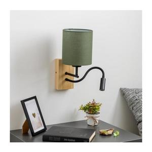 Brilagi Brilagi - LED Nástěnná lampa NUBILA WOOD 1xE27/25W/230V + LED/3W dub/zelená obraz