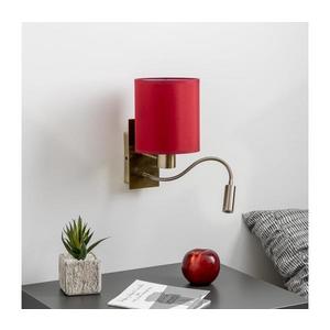 Brilagi Brilagi-LED Nástěnná lampa NUBILA 1xE27/25W/230V+LED/3W mosaz/pompej.červená obraz