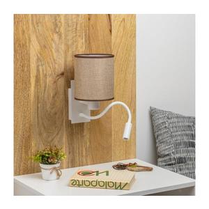 Brilagi Brilagi - LED Nástěnná lampa NUBILA 1xE27/25W/230V + LED/3W bílá/hnědá obraz