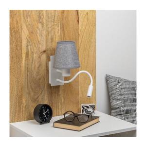 Brilagi Brilagi - LED Nástěnná lampa NUBILA 1xE27/25W/230V + LED/3W bílá/šedá obraz