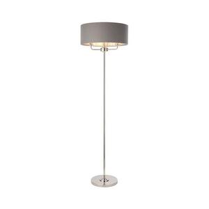 Endon Endon 94378 - Stojací lampa HIGHCLERE 1xE14/40W/230V šedá/lesklý chrom obraz
