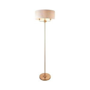 Endon Endon 110724 - Stojací lampa HIGHCLERE 1xE14/40W/230V béžová/mosaz obraz