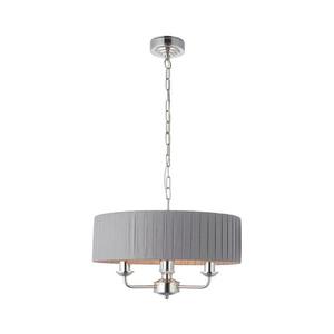 Endon Endon 94394 - Lustr na řetězu HIGHCLERE 3xE14/40W/230V tmavě šedá/lesklý chrom obraz