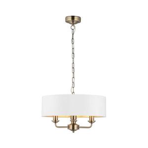 Endon Endon 98934 - Lustr na řetězu HIGHCLERE 3xE14/40W/230V bílá/mosaz obraz