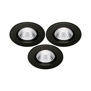 Philips SADA 3x LED Koupelnové podhledové svítidlo LED/5, 5W/230V 2700K IP65 černá obraz