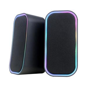 USB Reproduktory s RGB podsvícením 2x3W/5V černá obraz