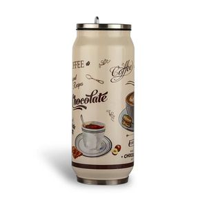 Nerezový termohrnek s pítkem TORO 400ml café bistro obraz