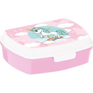 STOR Plastový svačinový box 17, 5x14x5, 5cm jednorožec obraz