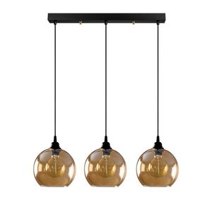 Lustr TREFIR 3xE27 70X36-116 cm, zlatá/černá obraz