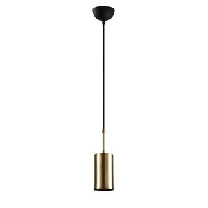 Lustr SOLMIR 1xE27 90x28-124 cm, zlatá/černá obraz