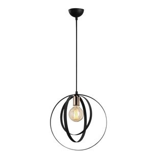 Lustr CENZEL 1xE27 35x50-131 cm, černá obraz