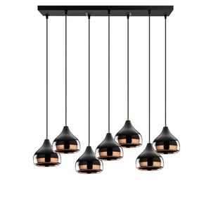 Lustr TERVIL 7xE27 88x25-112 cm, černá obraz