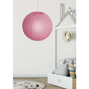 Papírové stínidlo na lampu růžové puntíkované koule 35cm Cocoon obraz