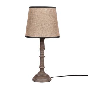 Stolní lampa CARDINALE, výška 43 cm, tmavě šedá, 1x40 E27, stínidlo z tmavého lnu obraz