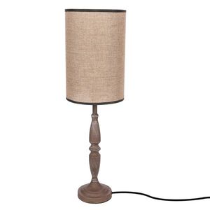 Stolní lampa CARDINALE, tmavě šedá, výška 67 cm, 1x40 E27, stínidlo z tmavého lnu obraz