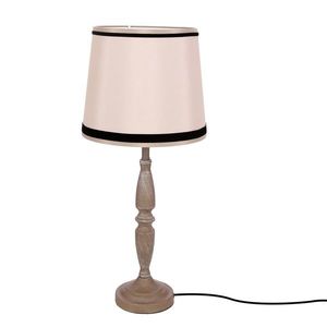 Stolní lampa CARDINALE, výška 58 cm, tmavě šedá, 1x40 E27, béžové stínidlo obraz