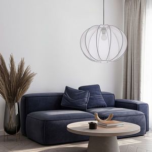 Závěsná lampa MELLOW černá 1x40W E27 stínidlo 52 bílá koule obraz