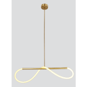 Závěsná lampa SUPREME 80cm zlatá 18W LED 3000K bílá obraz