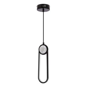 Závěsná lampa LACRIMA černá 10cm 15W LED 3000K bílý kryt obraz