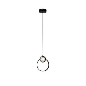 Závěsná lampa LACRIMA 20cm černá 15W LED 3000K bílý kryt obraz