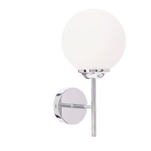 BELWEDER chromová nástěnná lampa 1x40W E14 bílé stínidlo obraz