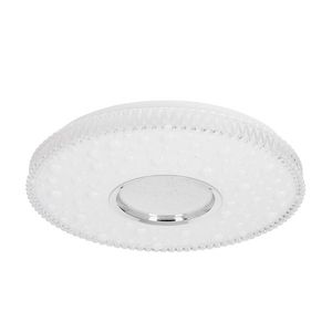 Stropní lampa BUBBLES, plafond 40cm, 24W LED, stínidlo 4000K, bílá+chrom obraz