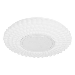 Stropní lampa URAN, plafond 38cm, 24W LED, stínidlo 4000K, bílá+chrom obraz