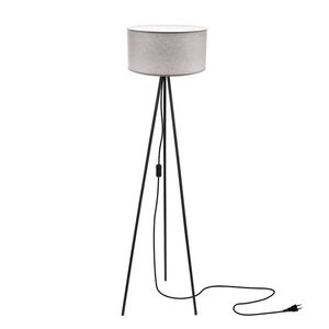 Stojací lampa SHANTI černá 1x40W E27 stínidlo šedé obraz