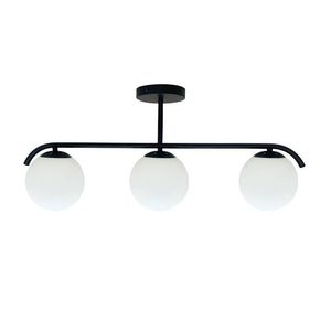 Stropní lampa AMADEO černá 3x40W E14 bílé stínidlo obraz