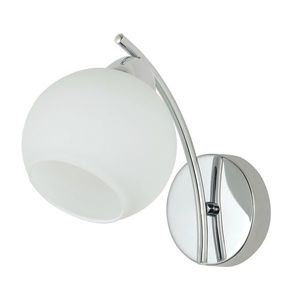 Nástěnná lampa AMOS Chrome 1x40W E27 bílé stínidlo obraz