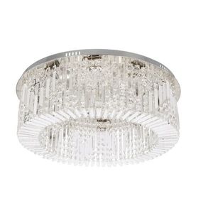 Stropní lampa MARANGA chromový plafond 10x10W E14 bezbarvé krystaly obraz