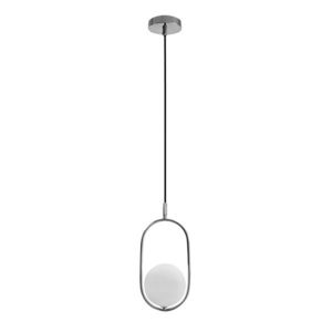 Závěsná lampa Cordel chrom 1x20W G9 s bílým stínidlem obraz