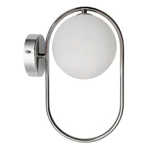 Nástěnná lampa Cordel chrom 1x28W G9 s bílým stínidlem obraz