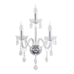 Nástěnná lampa Cristallo chrom 3x40W E14 transparentní obraz