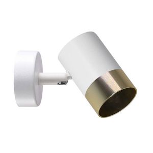 NÁSTĚNNÁ SVÍTIDLA TOBI LAMP BÍLÁ 1X15W GU10 STÍNIDLO BÍLÁ+ZLATÁ obraz