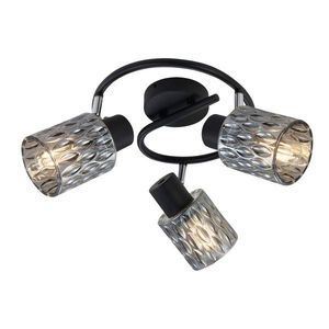 Stropní lampa Bill Spiral černá 3x40W E27 kouřové stínidlo obraz