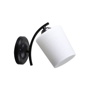 Nástěnná lampa Esnyr Lamp, chrom+černá, 1x40, stínidlo E27, bílá obraz