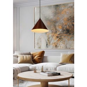 Závěsná lampa Dunca 25, černá, stínidlo 1x40, E27, tmavý ořech obraz