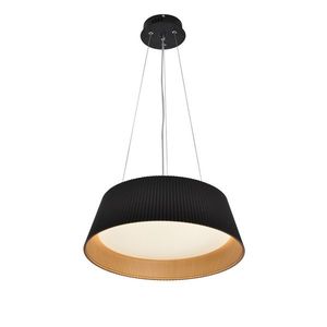 Umbria černá dřevěná závěsná lampa s LED bílým stínidlem obraz