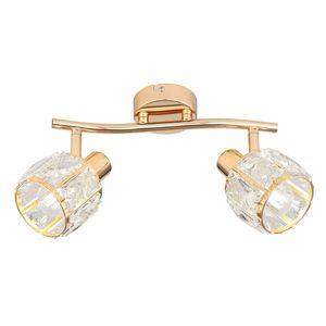 Stropní lampa Dubaj růžové zlato křišťálové stínidlo průhledné obraz