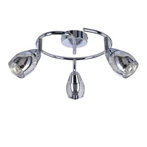 Stropní lampa Virginia Spiral chromová, zrcadlové stínidlo s e14 obraz