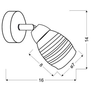 Nástěnná lampa Virginia lampa chrom 1x10W e14 zrcadlové stínidlo obraz