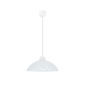 Závěsná lampa Bronte 1x60W E27 stínidlo bílé se vzorem obraz