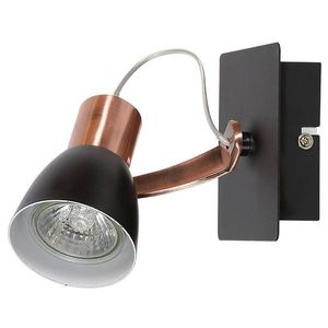 Nástěnná lampa 1X50W GU10 černá a měděná Markus obraz